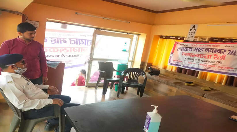 यातायात माह नवम्बर-2021 के तहत यातायात पुलिस कर्मियों का हुआ हेल्थ चेकअप