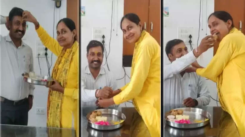 दरोगा रंजीत यादव को मुस्लिम युवती ने बांधी राखी, दिया सामाजिक सौहार्द का संदेश