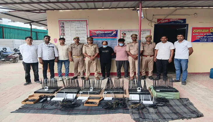 वाराणसी में साइबर ठगी के नेटवर्क का भंडाफोड़, 192 सिम स्लॉट वाले 6 SIM Box बरामद; दो गिरफ्तार