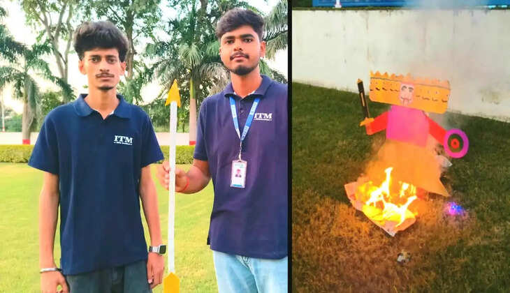 आईटीएम गीडा के छात्रों ने बनाया स्मार्ट वायरलेस तीर, सेंसर तकनीक से होगा रावण दहन