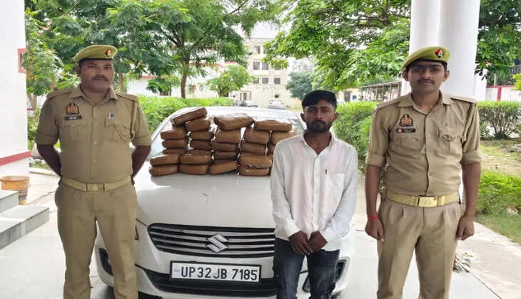 32.5 किलो गांजा के साथ एक तस्कर गिरफ्तार, तस्करी में प्रयुक्त वाहन बरामद