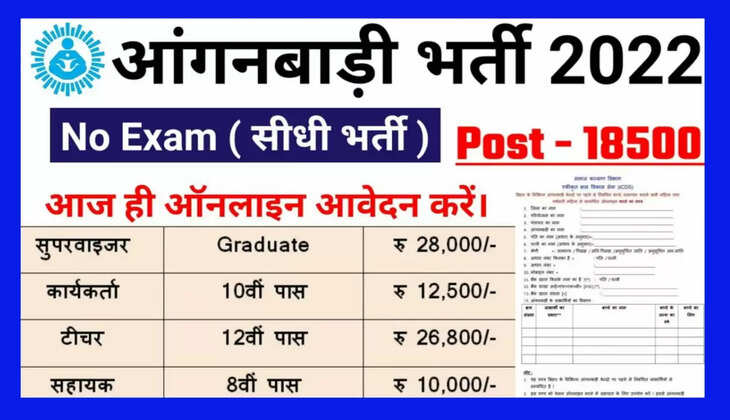 Aganwadi bharti 2022:&nbsp;आंगनबाड़ी कार्यकर्ता, एवं&nbsp;कई पदों पर निकली बम्पर भर्ती, जल्द करें आवेदन!&nbsp;