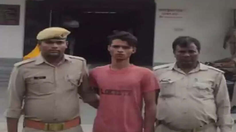 महिला के साथ छेड़खानी के आरोप में अहरौरा पुलिस की गिरफ्त में युवक
