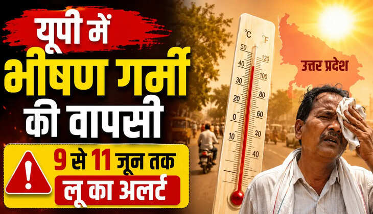 यूपी में भीषण गर्मी की वापसी, ​​​​​​​कई जिलों में लू चलने के आसार