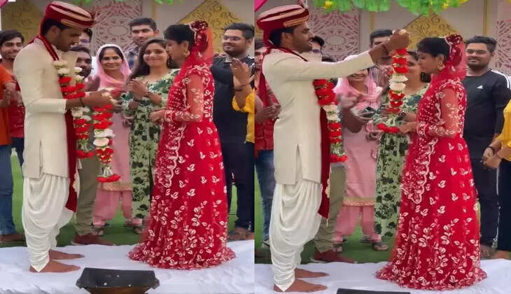 The scandal happened on the wedding stage, the groom wore a garland to his sister-in-law, the video went viral