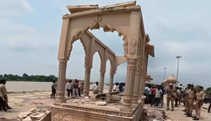 गोरखपुर में आकाशीय बिजली का कहर, गोरक्षनाथ घाट का गुंबद गिरा, अधिवक्ता की मौत, एक घायल