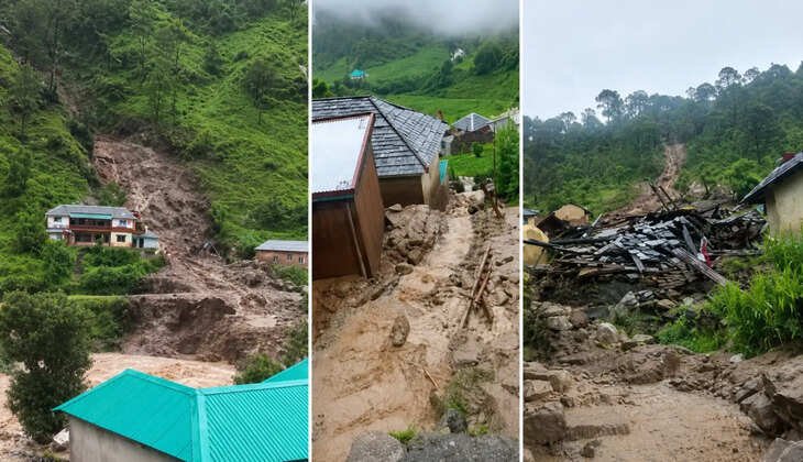 हिमाचल में बारिश का रौद्र रूप, बादल फटने से मलबे में समाए छह मकान