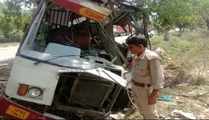 अयोध्या में लखनऊ जा रही बस पेड़ से टकराई, 7 घायल