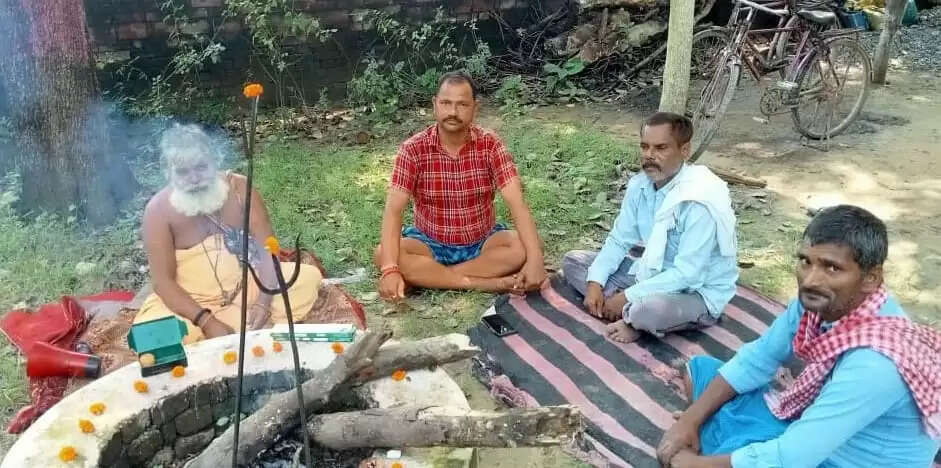 श्मशान घाट बनता देख खुश हुये आठ गांव के समस्त ग्रामवासी