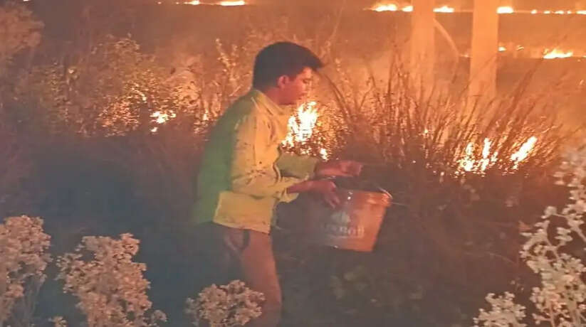 बड़ा हादसा टला! चंदौली के अमड़ा बिजली उपकेंद्र तक पहुँची पराली की आग, फायर ब्रिगेड ने पाया काबू