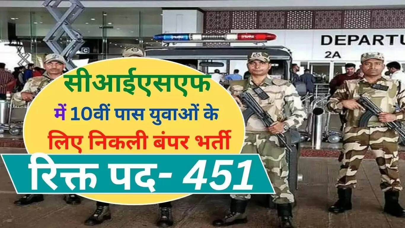 10वीं पास युवाओं के लिए नौकरी का सुनहरा मौका! सुरक्षा बल में निकली बंपर भर्ती, ऐसे करें आवेदन! देखें पूरी डिटेल...