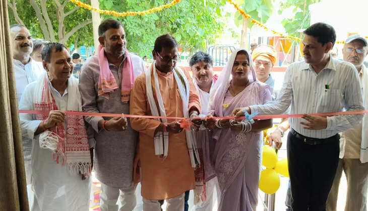 आयुष्मान आरोग्य मंदिर का अजगरा विधायक त्रिभुवन राम ने किया लोकार्पण