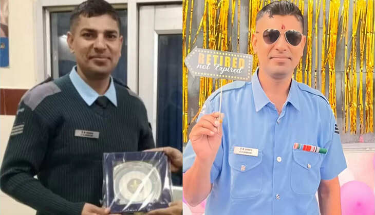 भारतीय वायु सैनिक के सफल सेवानिवृत्ति पर क्षेत्र में हर्ष