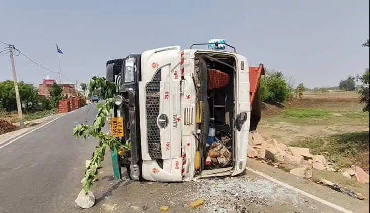 चंदौली के जमनिया रोड पर फिर मंडराया हादसों का खतरा, एक ही रात में दो वाहन दुर्घटनाग्रस्त