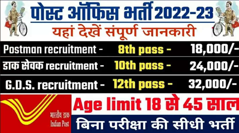 Post Office में 10वीं पास के लिए निकली बम्पर भर्ती, मेरिट के आधार पर होगा चयन, जल्द जाने प्रक्रिया