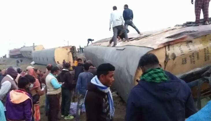 रेल हादसा: बीकानेर एक्सप्रेस की 4-5 बोगियां पटरी से उतरीं, पटना से गुवाहाटी जा रही थी ट्रेन