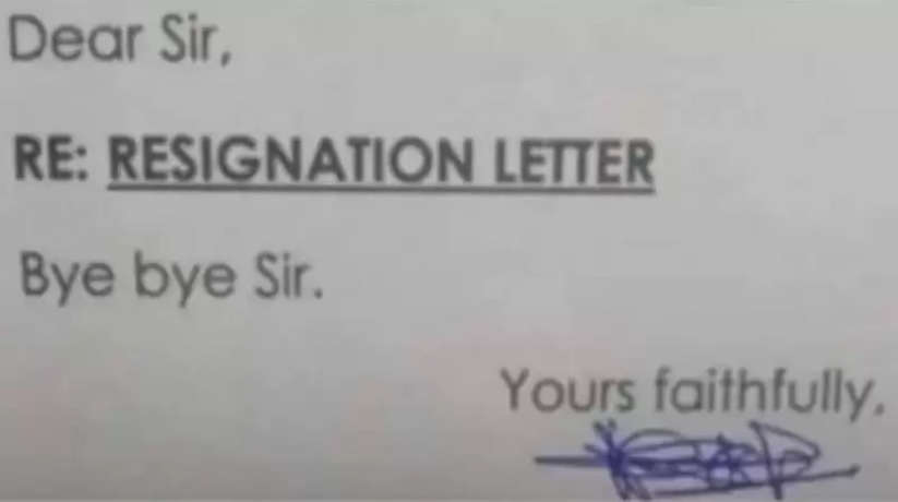 3 शब्द लिखकर शख्स ने छोड़ दी नौकरी! Resignation Letter सोशल मीडिया पर वायरल