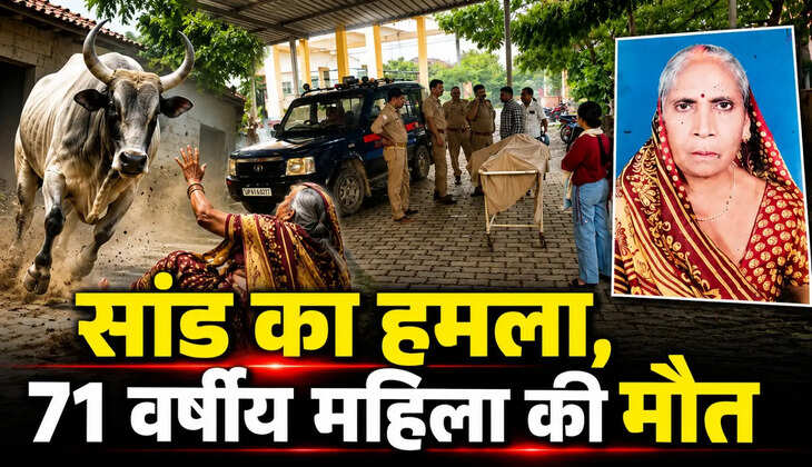 चंदौली में घर में घुसे सांड का हमला, 71 वर्षीय महिला की मौत, ग्रामीणों ने उठाई छुट्टा पशुओं पर कार्रवाई की मांग