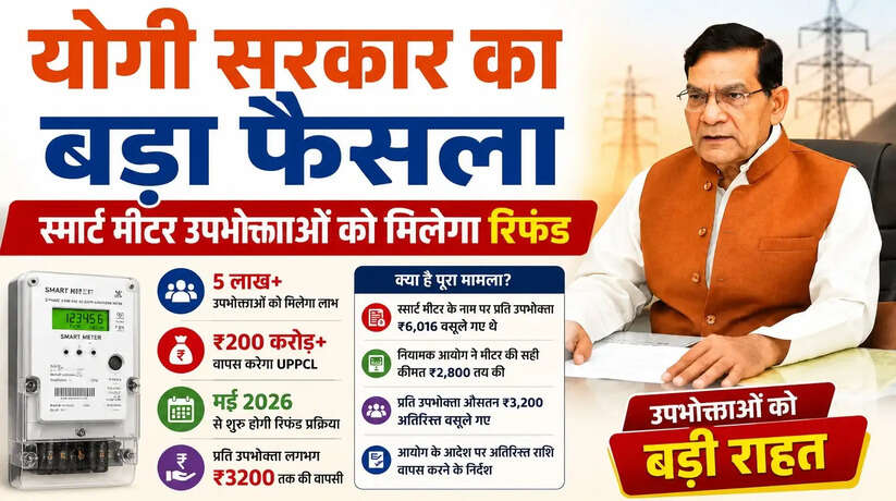 UP Electricity News: UP में स्मार्ट मीटर उपभोक्ताओं को बड़ी राहत, UPPCL लौटाएगा ₹200 करोड़