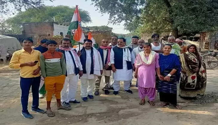मिर्ज़ापुर मझवां विधानसभा में कांग्रेस प्रतिज्ञा यात्रा की शुरुआत
