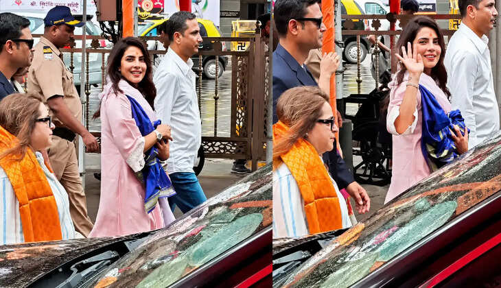 देसी अंदाज में नजर आईं प्रियंका चोपड़ा, सिद्धिविनायक मंदिर में किए बप्पा के दर्शन