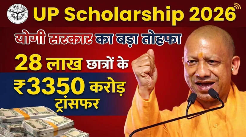 UP Scholarship 2026: योगी सरकार का बड़ा तोहफा, 28 लाख छात्रों के खातों में 3350 करोड़ ट्रांसफर