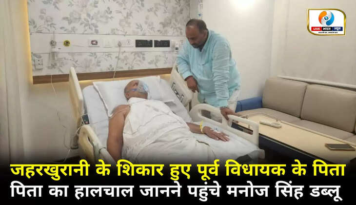 पूर्व विधायक के पिता हुए जहरखुरानी के शिकार, पिता का हालचाल जानने अस्पताल पहुंचे मनोज सिंह डब्लू