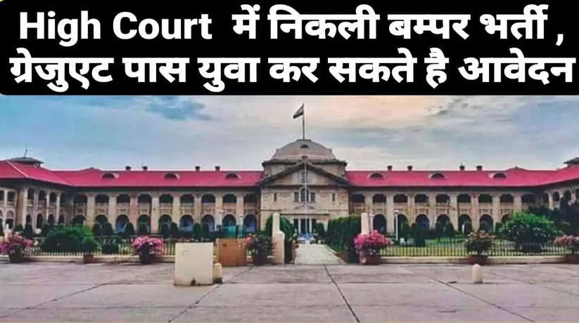 Bumper recruitment in High Court, graduate pass youth can apply!