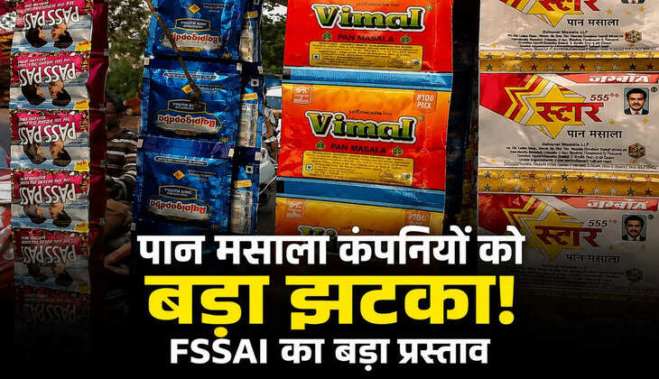 पान मसाला कंपनियों को बड़ा झटका! FSSAI का बड़ा प्रस्ताव प्लास्टिक पैकेजिंग पर रोक का प्रस्ताव पेपर, टिन या ग्लास हो सकते हैं विकल्प