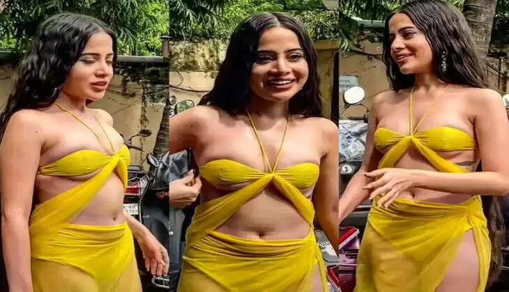 Urfi Javed came to eat burger wearing strange clothes, people got sweaty after seeing transparent clothes