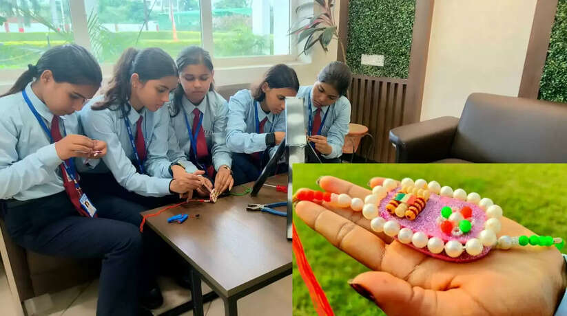 रक्षाबंधन पर आईटीएम की छात्राओं का अनोखा उपहार, देश के वीर जवानों के लिए डिफेंस राखी