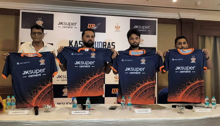 **Keywords (Comma Separated):**  Kashi Rudras, Kashi Rudras Jersey Launch, Kashi Rudras New Jersey, UPT20 League 2026, UPT20 Season 4, Kashi Rudras Team, Karan Sharma, Kashi Rudras Captain, UPT20 Cricket, Varanasi Cricket News, Kashi Vishwanath Temple, Baba Vishwanath Blessings, Kashi Rudras Squad 2026, UP Cricket Association, UPCA, Kashi Rudras Players, Kashi Rudras Third Title, UPT20 Champions, Cricket News, Sports News, Varanasi Sports, Kashi Cricket Team, UPT20 Auction, Live Bharat News, UP T20 League, Kashi Rudras 2026, Cricket Update, Varanasi News, Kashi Rudras Match, Kashi Rudras Latest News