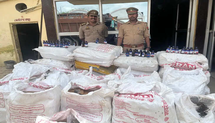 चन्दौली में नशीली दवाओं की तस्करी पर बड़ा प्रहार, 720 लीटर कफ सिरप जब्त