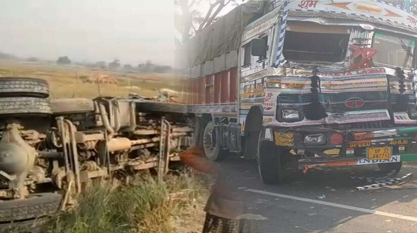 रायबरेली के शिवगढ़ में देर रात्रि स्पीड से आ रही दो ट्रकों में हुई जोरदार टक्कर
