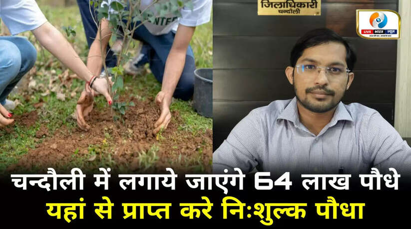 चंदौली में लगाये जाएंगे 64 लाख पौधे, निःशुल्क पौधा लेने के लिए इस नम्बर पर करें कॉल