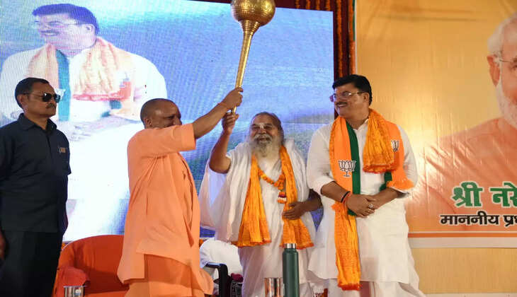 Ayodhya News: अयोध्या में राम मंदिर&nbsp;निर्माण को लेकर निकाय&nbsp;चुनाव में जनता से&nbsp;वोट मांगे सीएम योगी