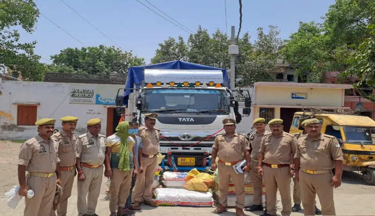 चंदौली पुलिस व एसटीएफ की बड़ी कार्रवाई, 501 किलो गांजा बरामद