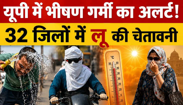 UP Weather Alert: यूपी में भीषण गर्मी का कहर, अगले एक सप्ताह तक लू का अलर्ट; कई जिलों में येलो और ऑरेंज वार्निंग जारी