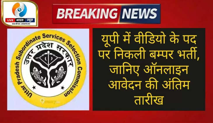 UP VDO Recruitment 2023: यूपी में वीडियो के पद पर निकली बम्पर भर्ती, जानिए ऑनलाइन आवेदन की अंतिम तारीख