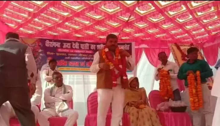 Rae Bareli News: भवानीगढ़ चौराहे पर वीरांगना ऊदा देवी पासी का पूरी शिद्दत से मनाया गया शहीद दिवस