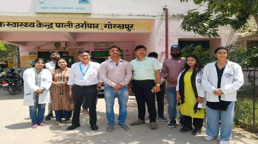 सीएचसी ठर्रापार में पहुंची आईसीएमआर की टीम, भूमि और अस्पताल का किया निरीक्षण