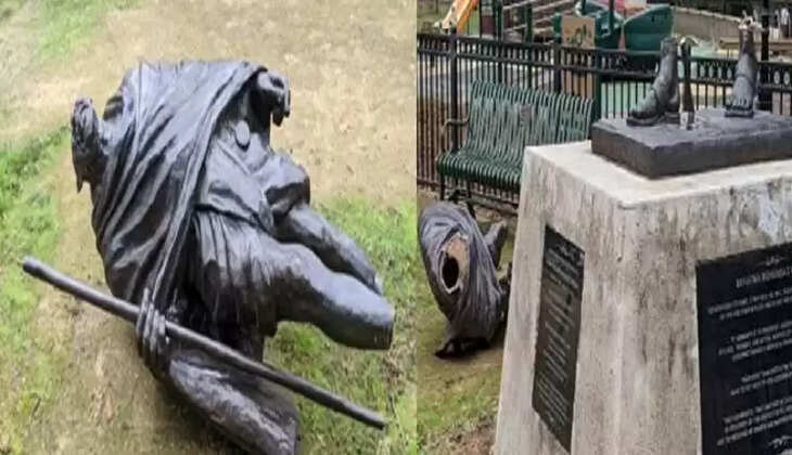 Indian-Americans protest against hate crimes, vandalism of Gandhi statue