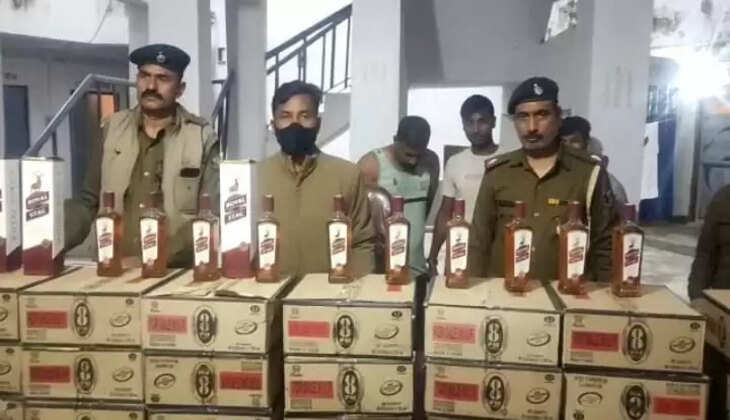 कैमूर:&nbsp;1184 बोतल शराब के साथ तीन धंधेबाज गिरफ्तार