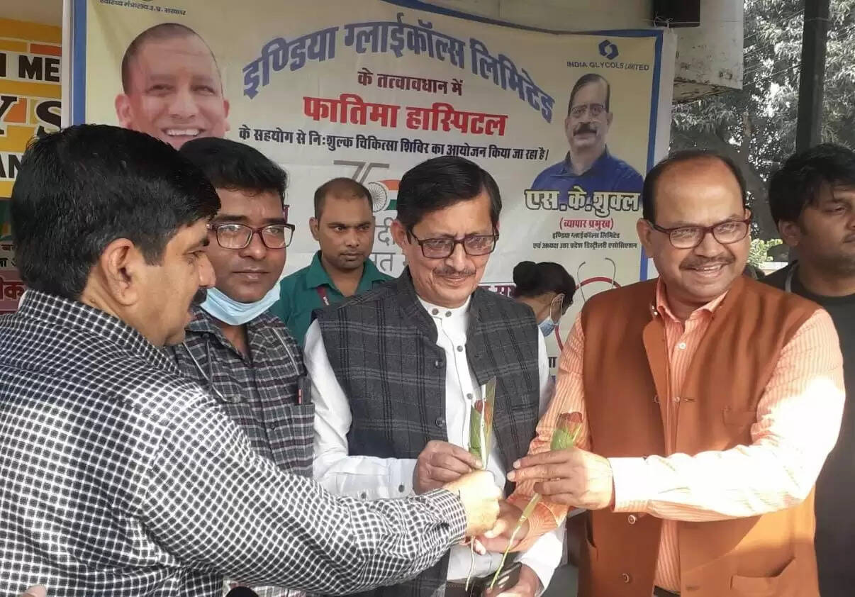आईजीएल फैक्ट्री के द्वारा मुफ्त चिकित्सा शिविर का आयोजन